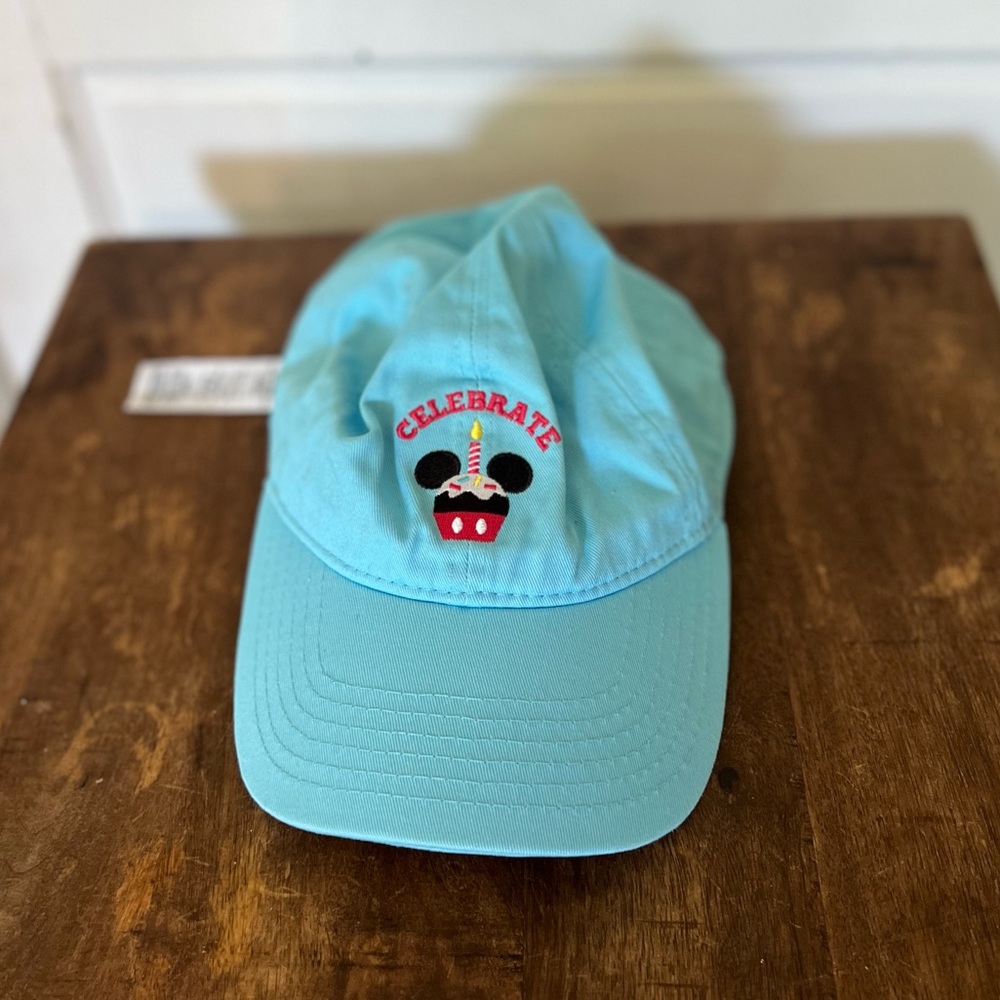 Disney Mickey Mouse Cupcake Celebrate Baseball Cap Hat for Adults Birthday
